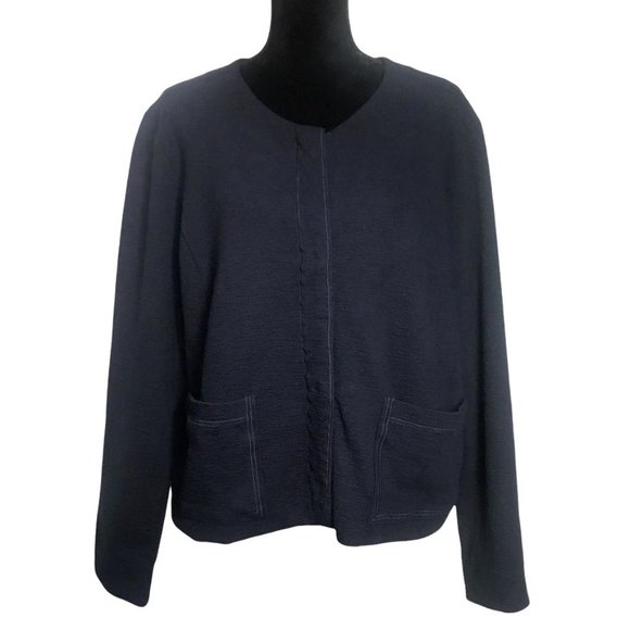 Banana Republic Snap Front Jacket in Navy Blue - Size Extra Large - Picture 1 of 6